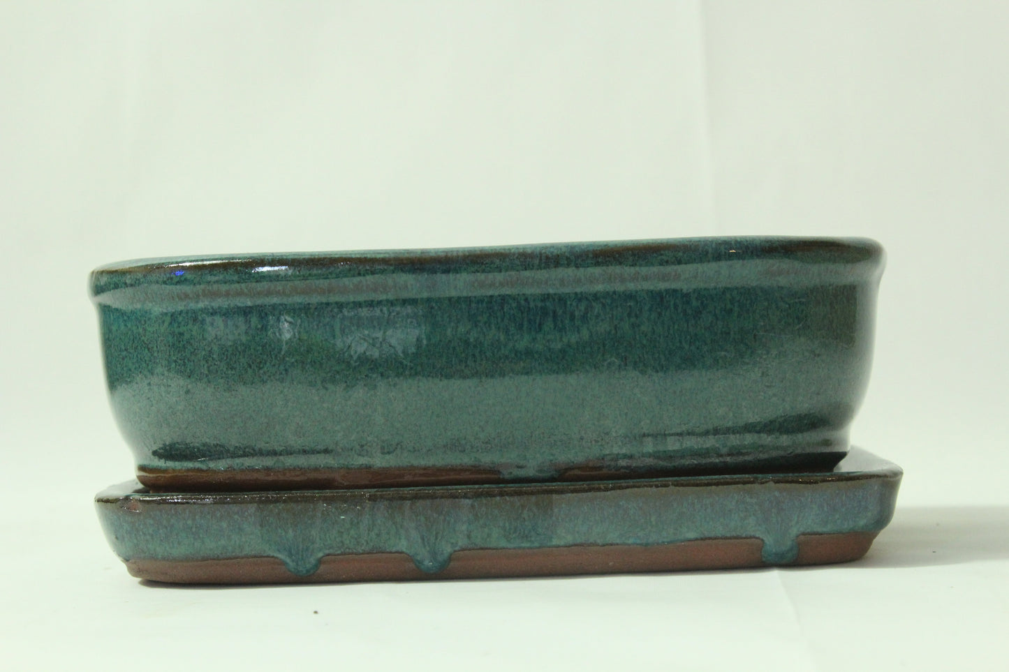 Quality Bonsai Pots with matching drip trays - ideal for first repot from a 15cm Blue pot